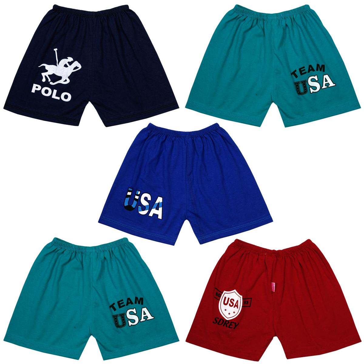 Combo 5 Quần đùi màu cotton mùa hè cho bé trai từ 13-22kg - 5QĐM80 - quần đùi mùa hè quần short cho bé trai