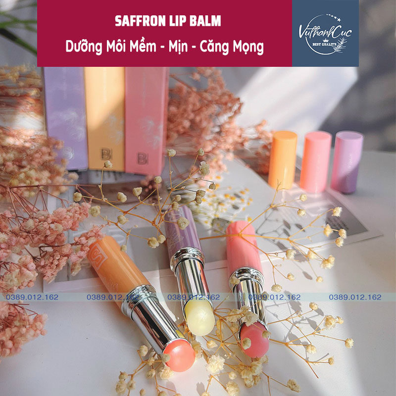 Son dưỡng môi Saffron Lip Balm - tinh chất saffron nhụy hoa nghệ tây Hàn Quốc
