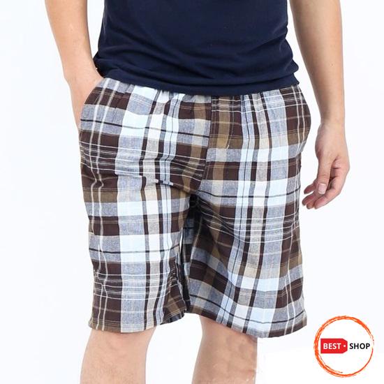 [HCM]Quần Short Nam Caro - Chất Cotton Thoáng Mát