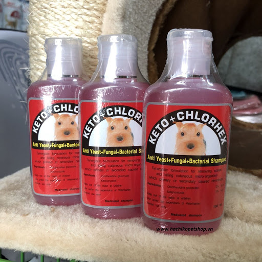 Sữa tắm cho chó mèo Trị Nấm Viêm Da Keto Chlorhex Lọ 100ml