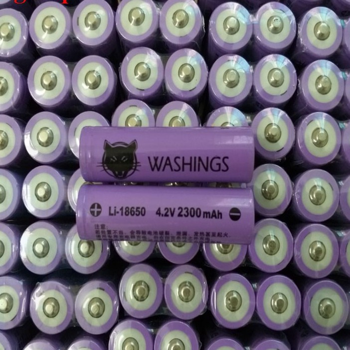 [1 Viên] PIN SẠC LITHIUM ION 18650 4.2V (2300mAh ) WASHINGS, Pin sạc 4.2V