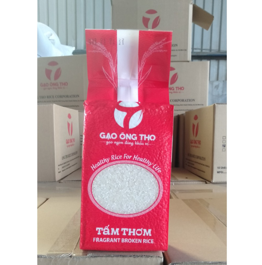 Gạo Tấm Thơm Dẻo ST25 Ông Thọ Nấu Cháo Dinh Dưỡng Cho Bé Cơm Tấm Gia Đình 1KG