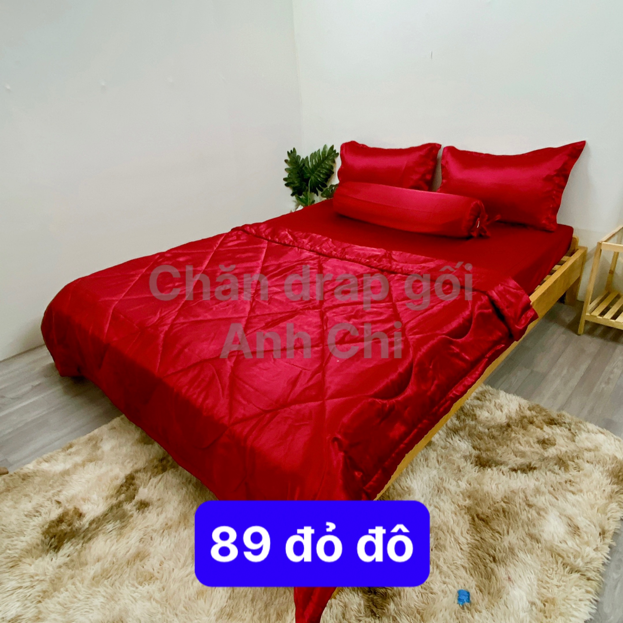 Bộ drap/ga/ra phi bóng trơn 1m6/1m8 màu đỏ đô 89. Bộ drap phi bóng 1 màu. Bộ grap phi bóng. Bộ ra phi bóng. Bộ drap phi lụa. Bộ grap phi lụa. Bộ ga phi lụa. Ga giường-drap giường-grap giường-ra giường.
