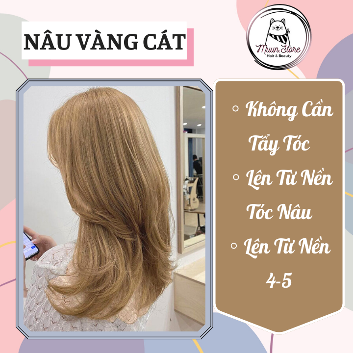 Thuốc nhuộm tóc màu nâu vàng cát