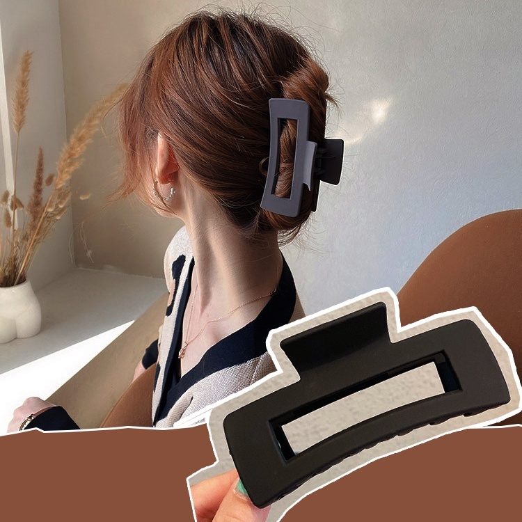 Kẹp tóc càng cua NOVSET kẹp tóc hàn quốc đẹp thiết kế kiểu dáng nhựa nhám có chọn màu Mã #KT_16881