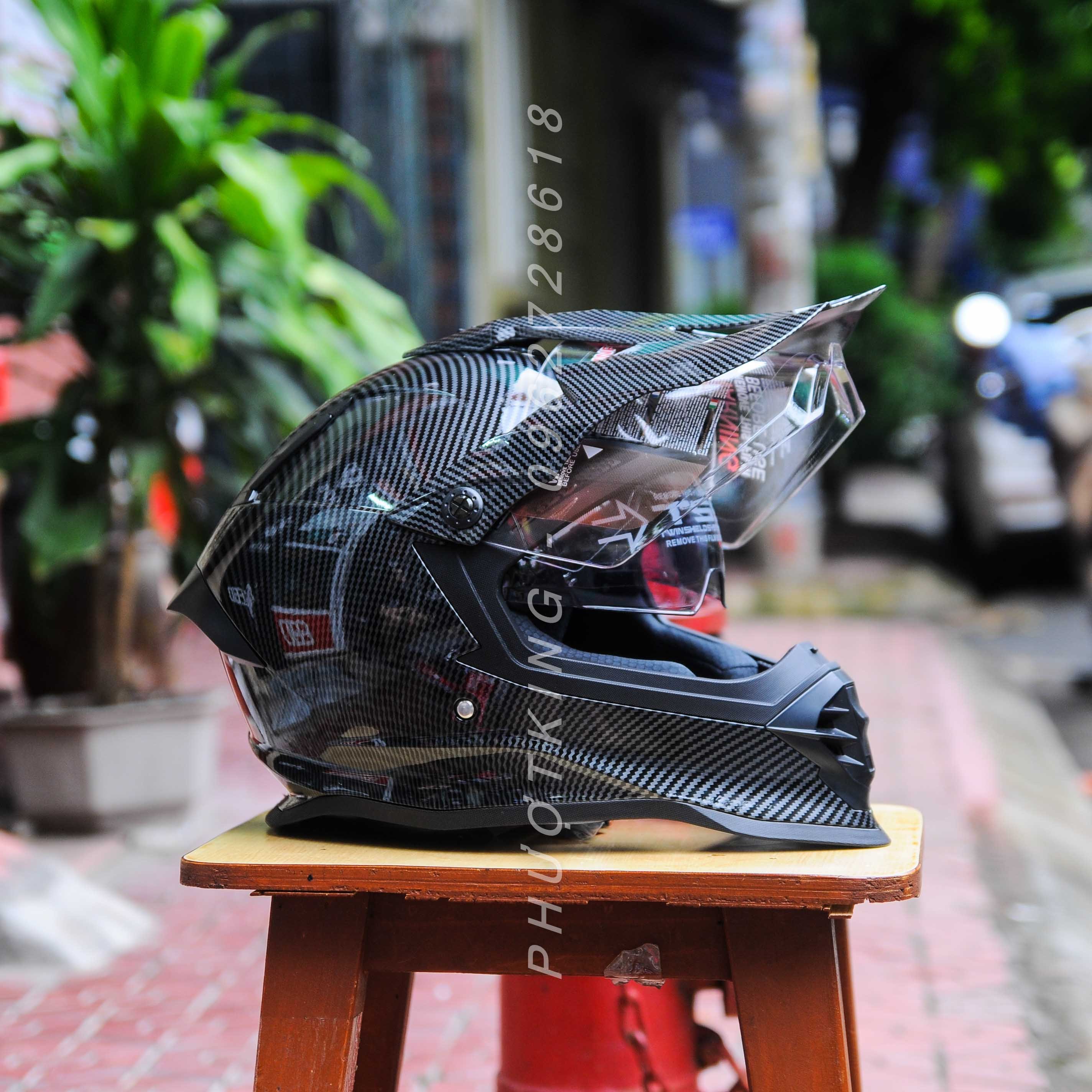 Mũ bảo hiểm cào cào có kính - Fullface off road