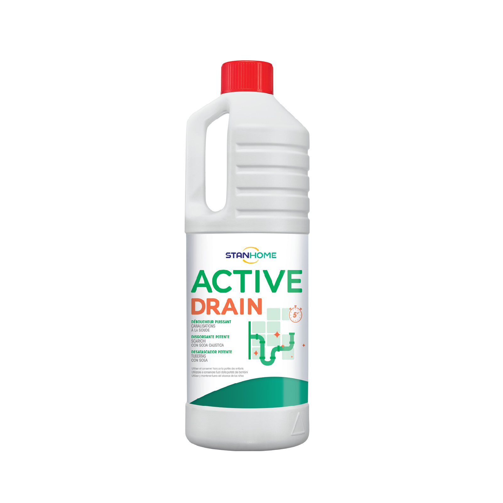 Dung dịch thông tắc ống thoát nước sinh học stanhome active drain hiệu quả cực nhanh không làm hại đường ống 1000ml