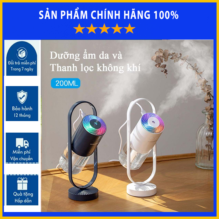 Máy phun sương tạo ẩm mini kiêm đèn Magic Shadow, máy tạo ẩm phun sương khuếch tán tinh dầu điều hòa không khí