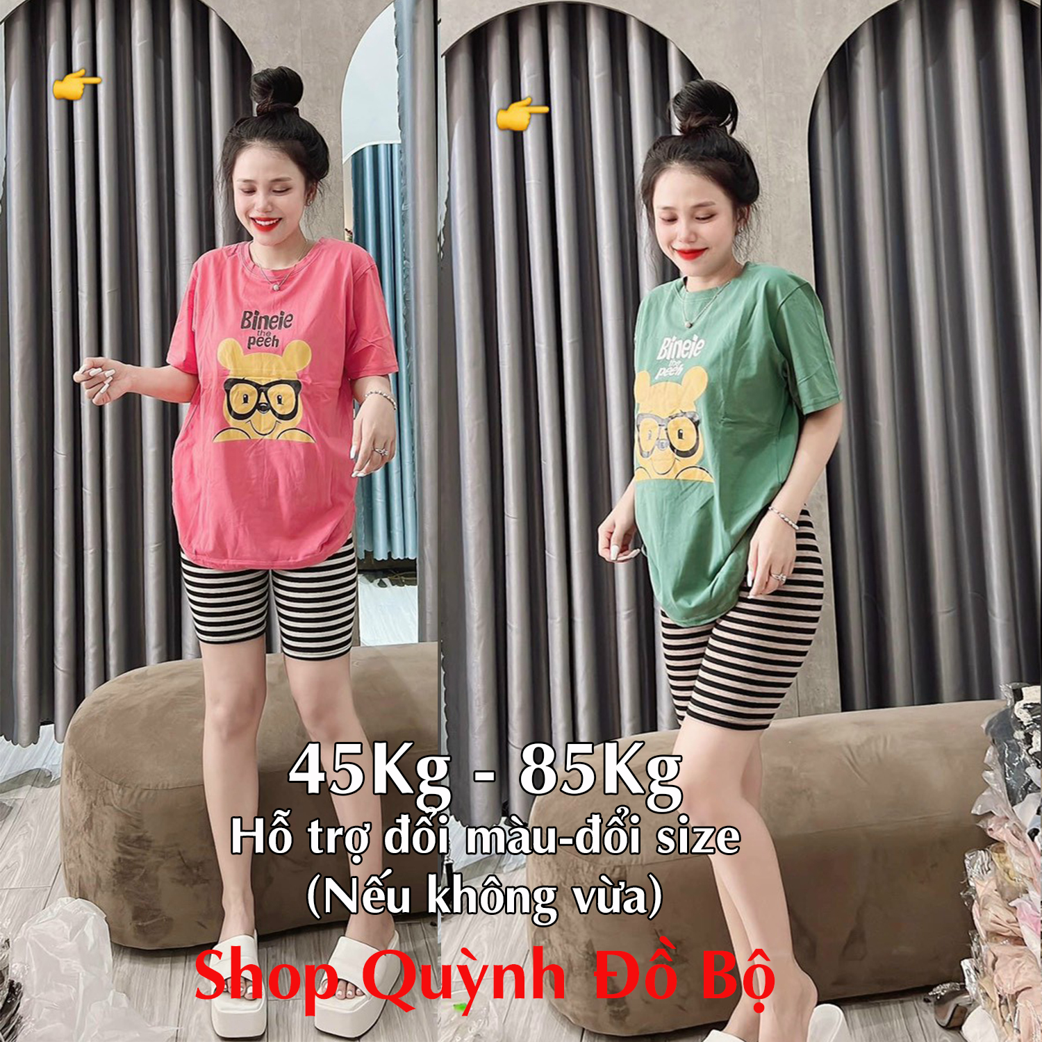 Đồ Bộ Nữ Mặc Nhà Anquachi Bigsize Đẹp Thun Cotton Nữ Mặc Ngủ Ở Nhà Dễ Thương Quần Dài Cute S140