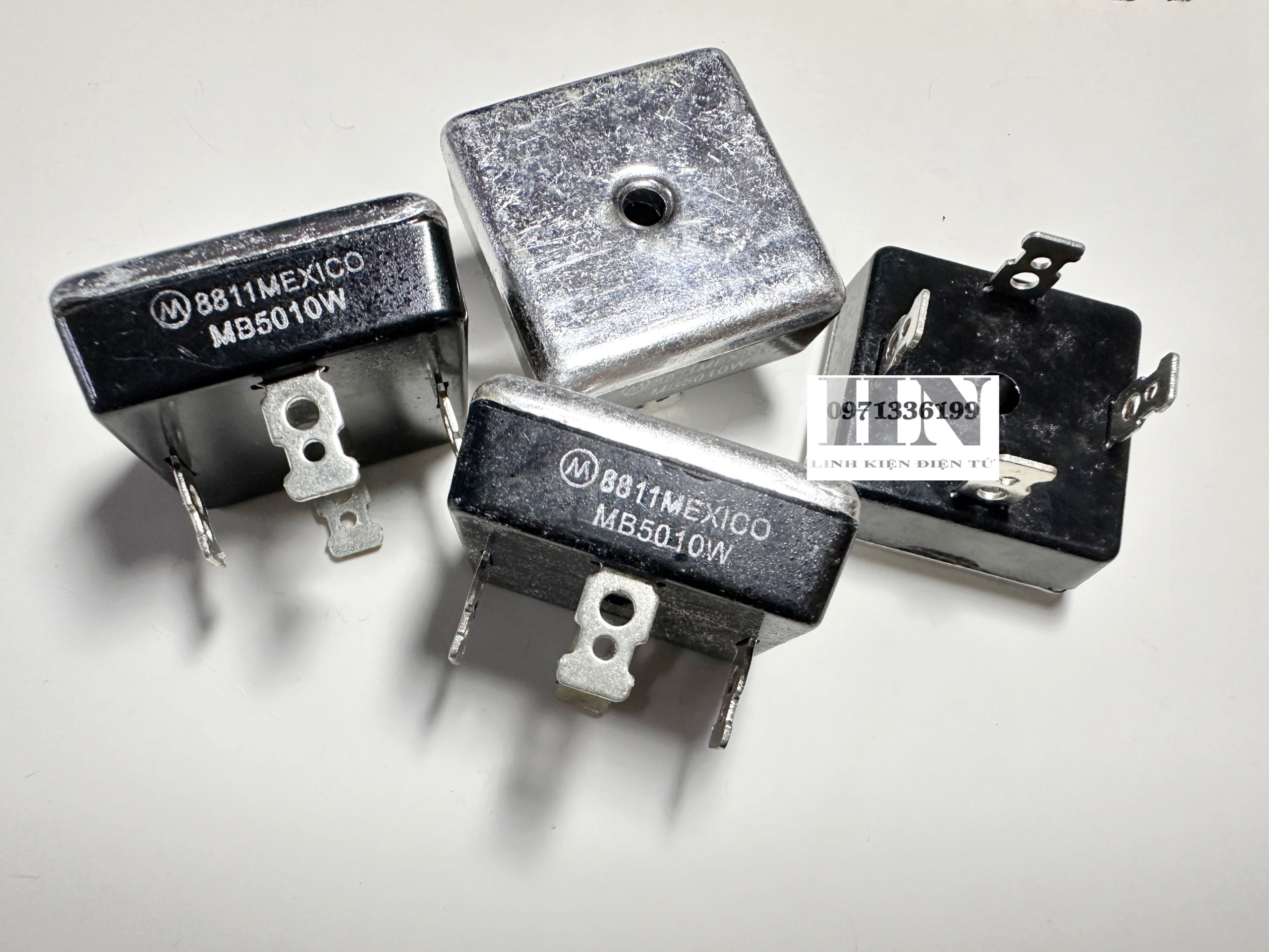 Diot nhôm mexico 50a loại tốt sạc ắc-quy công suất lớn, diot cầu 4 chân dùng làm sạc bình 12v - 24v mb5010w