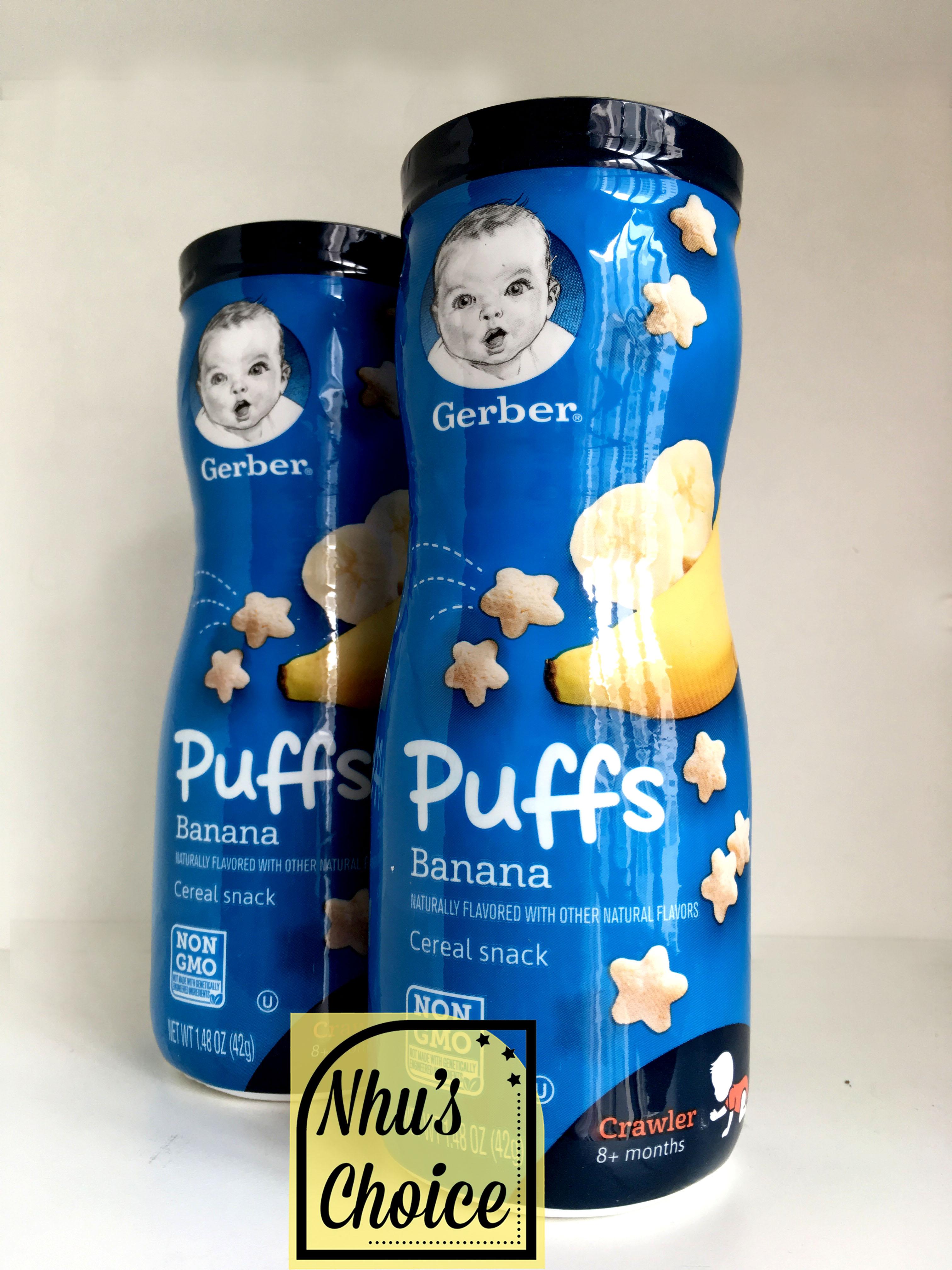 Bánh Ngũ cốc Ăn dặm Gerber Puffs Cereal Snack - Vị Chuối