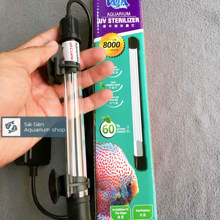 Đèn UV 9W 20cm WK-X2 Cho Hồ Cá Cảnh 500 Lít Đến 700 Lít, Diệt Rêu Tảo
