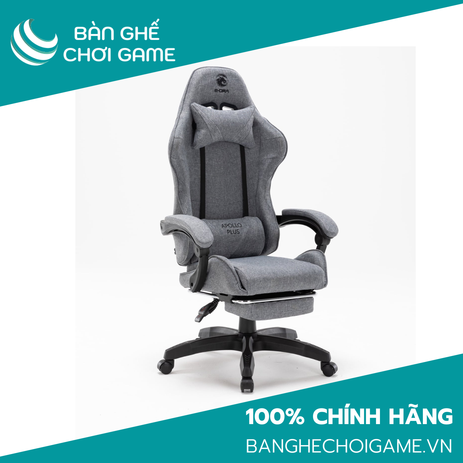Ghế chơi game E-Dra Apollo Plus EGC227 Fabric bọc vải - Hàng chính hãng