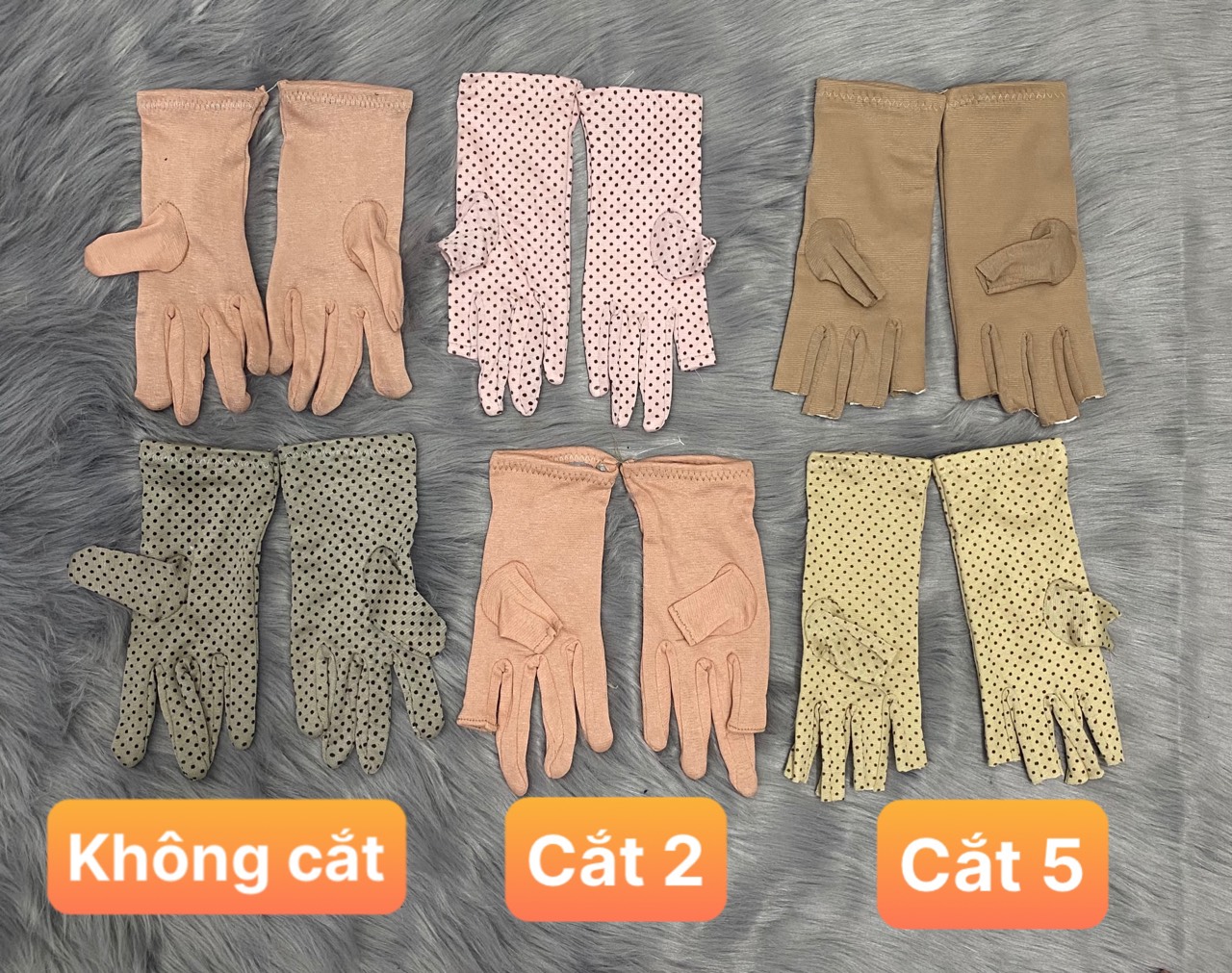 [HCM]5 đôi Găng tay bao tay vải cotton  không cắt ngón  cắt 2 ngón và cắt 5 ngón  nhiều lựa chọn co giãn  thoáng mát  ảnh thật bảo đảm giao đúng hàng