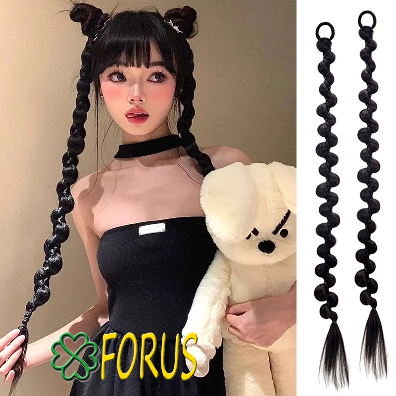 Tóc giả tết thắt bím dài 70cm j702 ❤️freeship❤️ tóc tết thắt bính, tóc giả thắt bím sỉ 28k