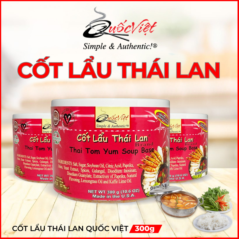 Gia vị nấu Lẩu Thái Lan Cốt Quốc Việt cô đặc Nhập Khẩu USA (300g)