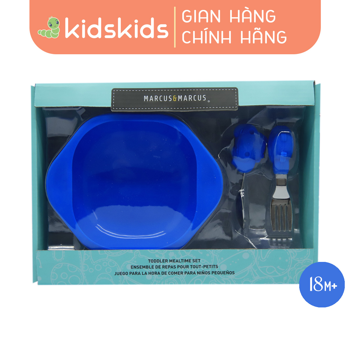 Bộ đồ dùng ăn dặm Toddler Marcus & Marcus, cho bé từ 18 tháng - Lucas