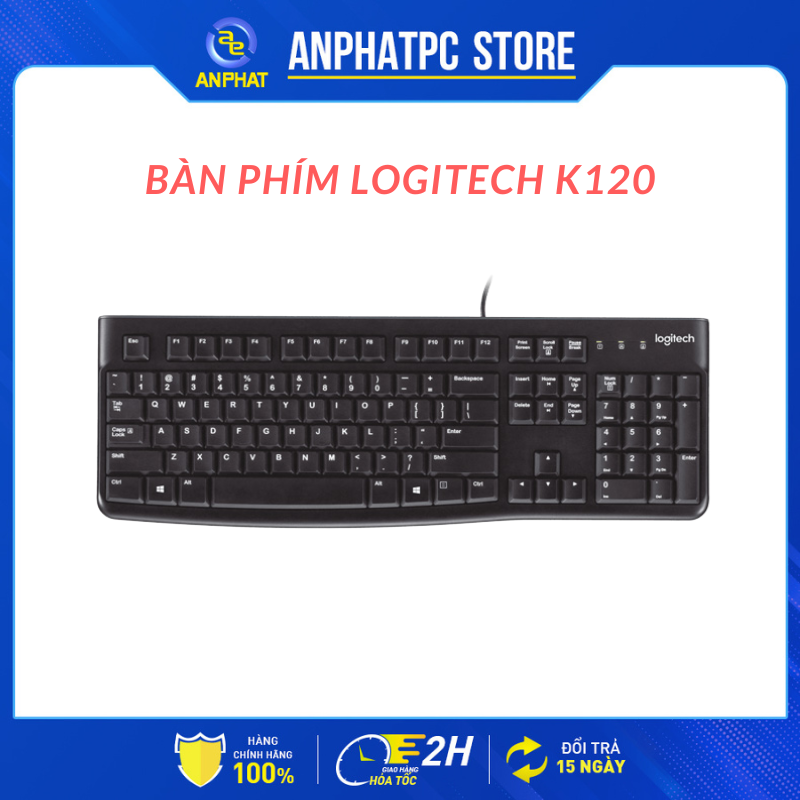 Bàn phím usb logitech k120 - bảo hành 36 tháng