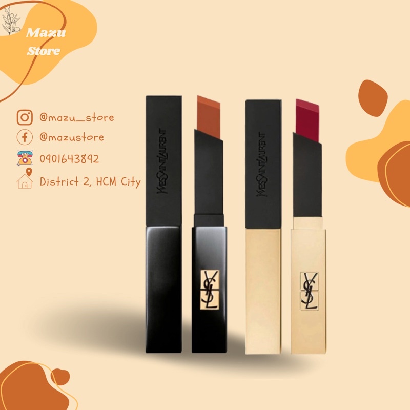 Son thỏi vỏ đen, son lì YSL radical velvet vỏ đen