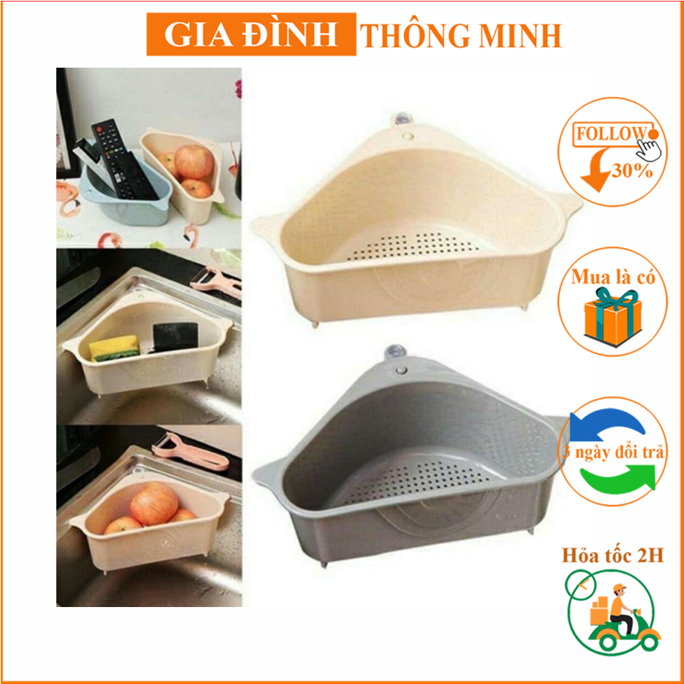 Giỏ Đựng Đồ Rửa Chén, Rổ Treo Góc Bồn Đựng Đồ, Lọc Chặn Rác Đa Năng Tiện Lợi