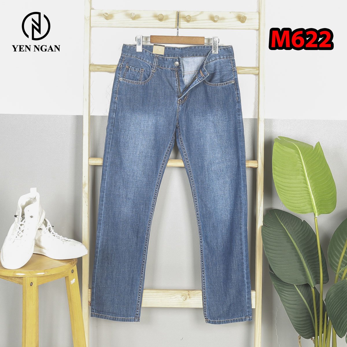 Quần Jean Nam Cao Cấp Yến Ngân Ống Suông Vải Denim Co Giản Tốt - Nhiều Size Lựa Chọn