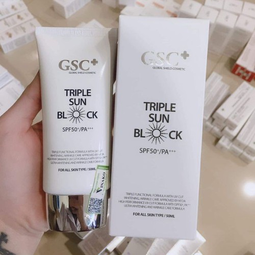 Kem chống nắng, kem chống nắng vật lý lên tone da gsc hàn quốc- hàng chính hãng