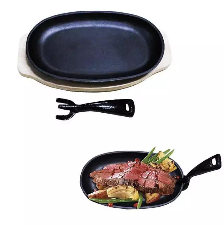 [HCM]Chảo oval làm bò bít tết (loại trung)