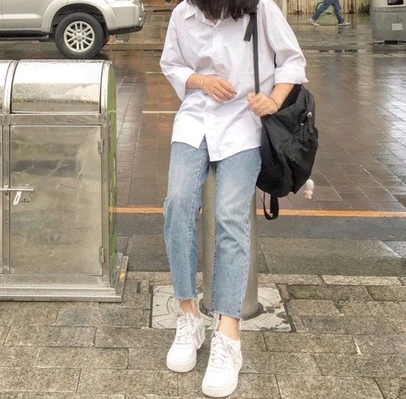 ❤ ❤ áo sơ mi trắng trơn học sinh basic oversize nam nữ học sinh