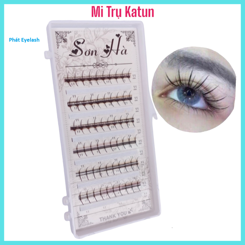 Mi trụ katun độ cong c,d_hộp lông mi katun trụ dày 0.07_mi thiết kế sẵn_mi trụ,mi khay,mi fan,keo nối mi,nhíp tách nối