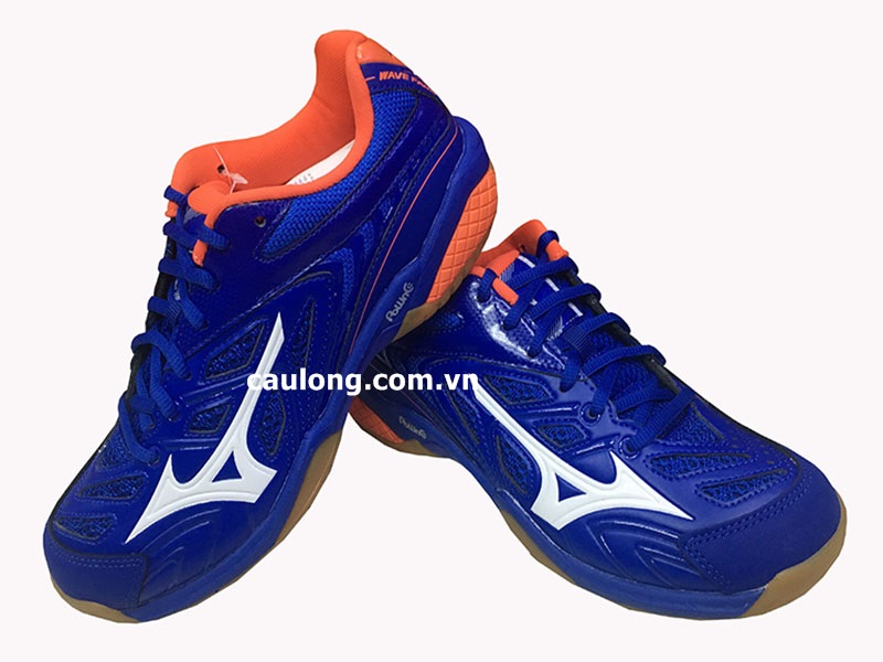 Giày cầu lông mizuno wav fang ss2 xanh cam