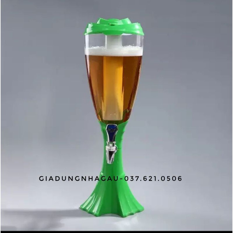 Tháp bia, tháp đựng nước hoa quả 3L có đèn led