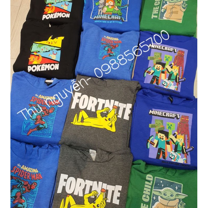 [Ảnh thật] Áo hoodie đại cồ Disney bé trai 5-18/20y Bong kids
