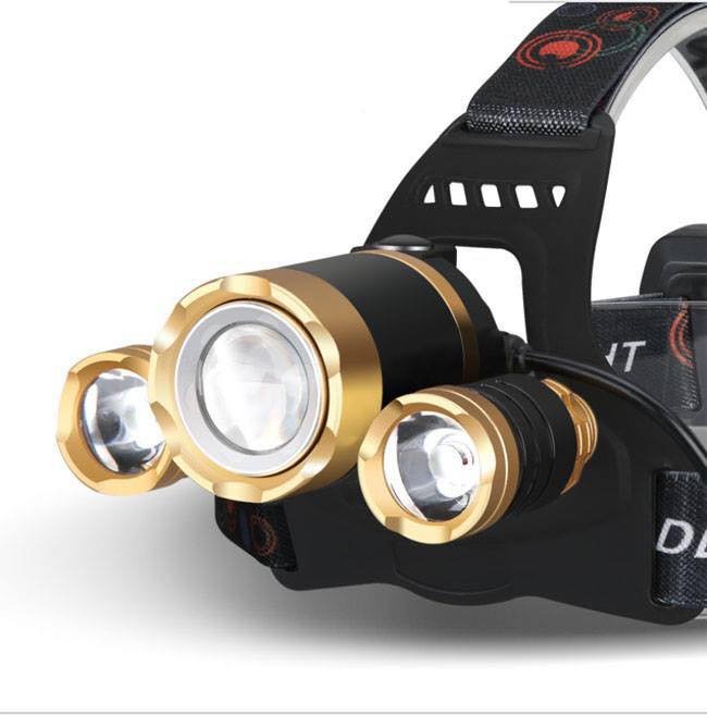 Đèn pin đội đầu 3 bóng 3 chế độ sáng linh hoạt : Đèn Siêu Sáng