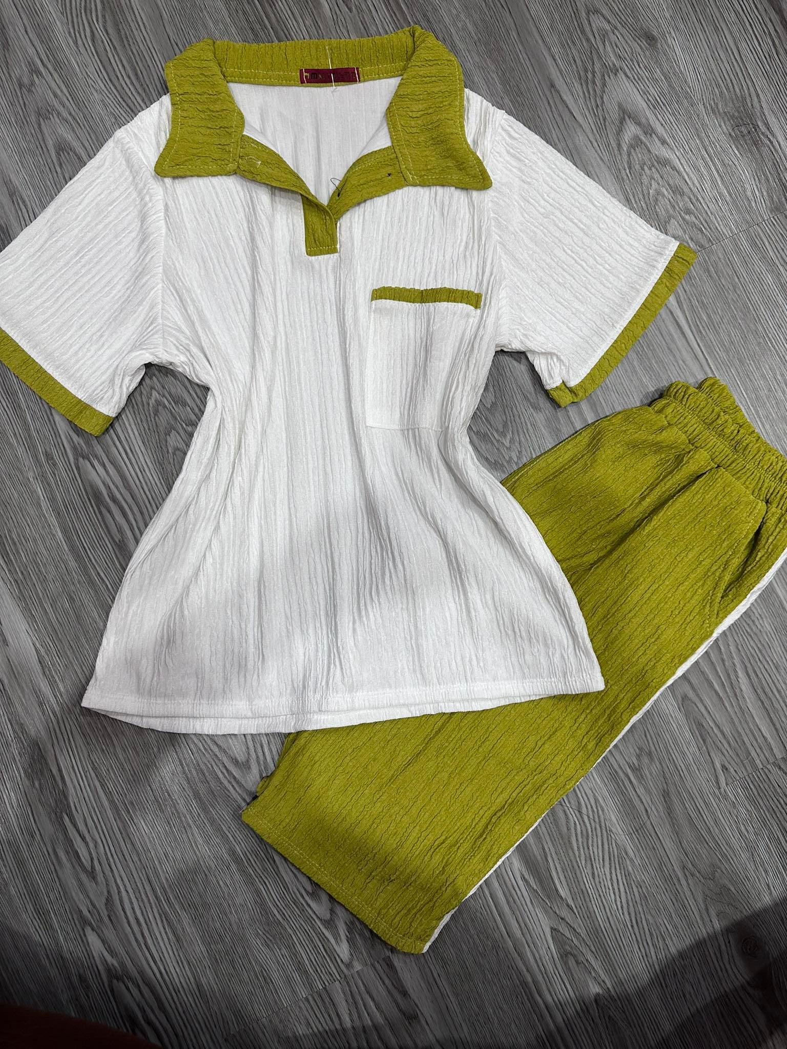 SET BỘ ĐŨI NGỐ CỔ SƠ MI THỜI TRANG SIÊU DỄ THƯƠNG