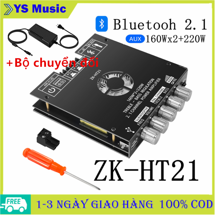Zk-ht21 tda7498e bluetooth kỹ thuật số mô-đun khuếch đại công suất 160wx2 220w zk-ht21 2.1 kênh loa bass
