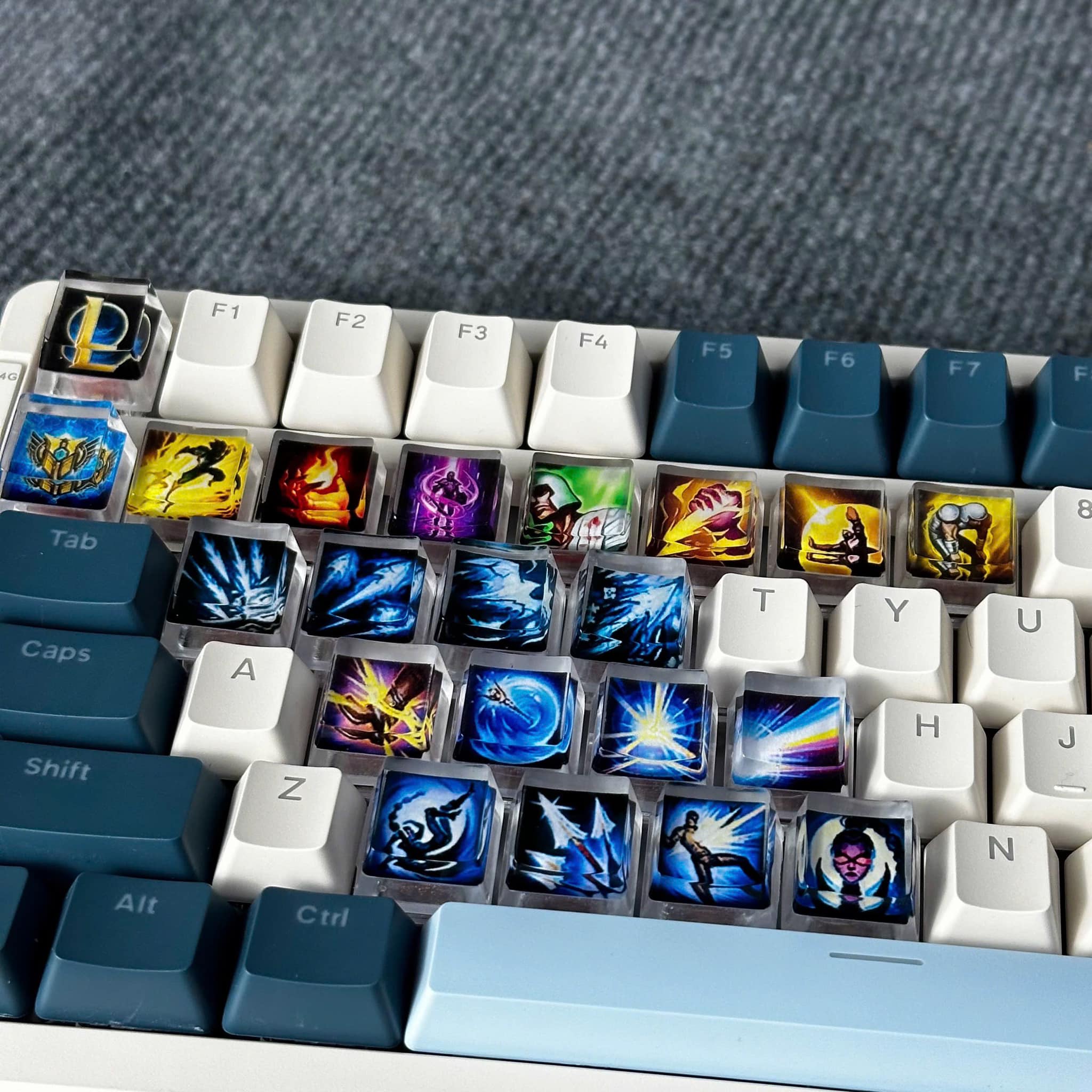 Keycap skill lol bộ phím cơ gắn nút skill lol, Keycap Liên Minh - shikeycap