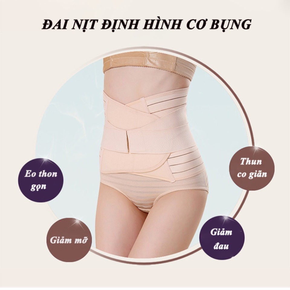Gen nịt bụng định hình eo thon 2 lớp cài chất liệu thun cao cấp có khe thoáng khí giúp thon eo và giảm mỡ bụng