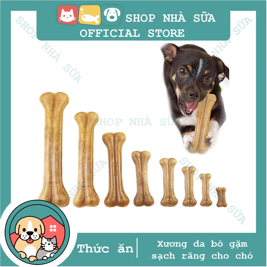 Xương da bò cho chó gặm sạch răng đủ size