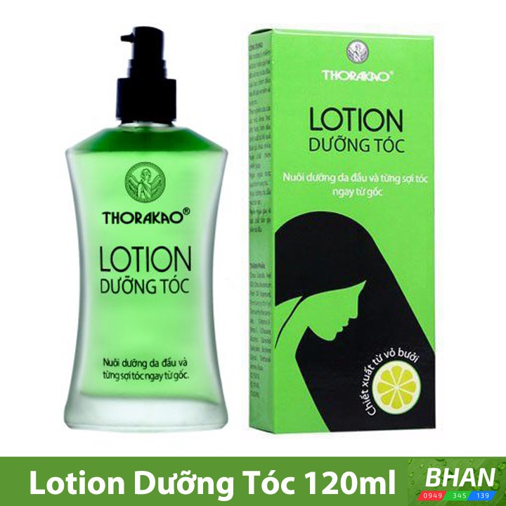 [HCM]Lotion Dưỡng Tóc Tinh Dầu Bưởi Thorakao (120ml) - Chai thủy tinh