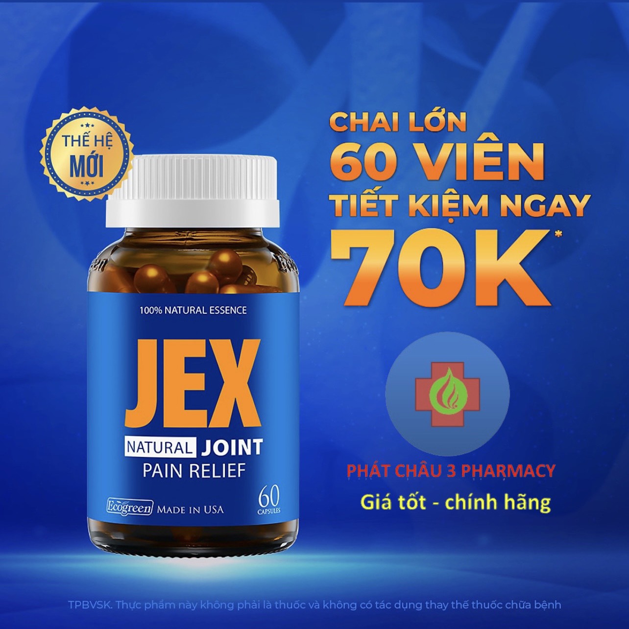 Viên uống Jex hộp 60 viên và 30 viên