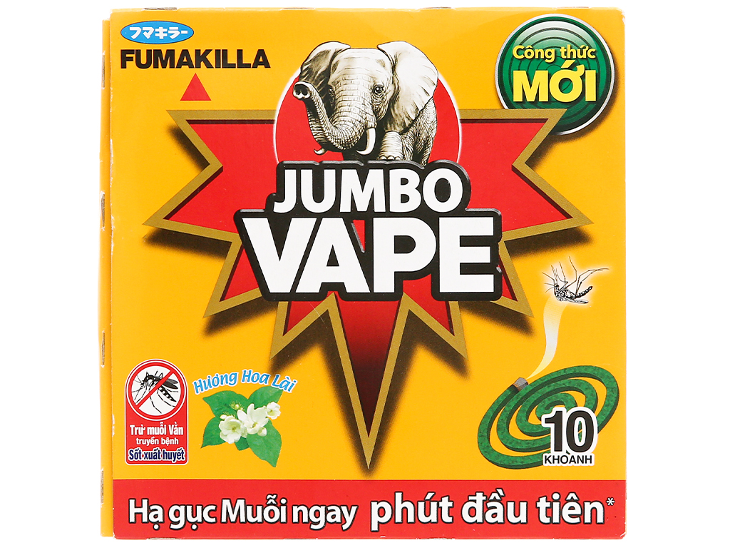 Combo 5 hộp nhang muỗi Jumbo M1 Jasmine 10 khoanh hương hoa lài