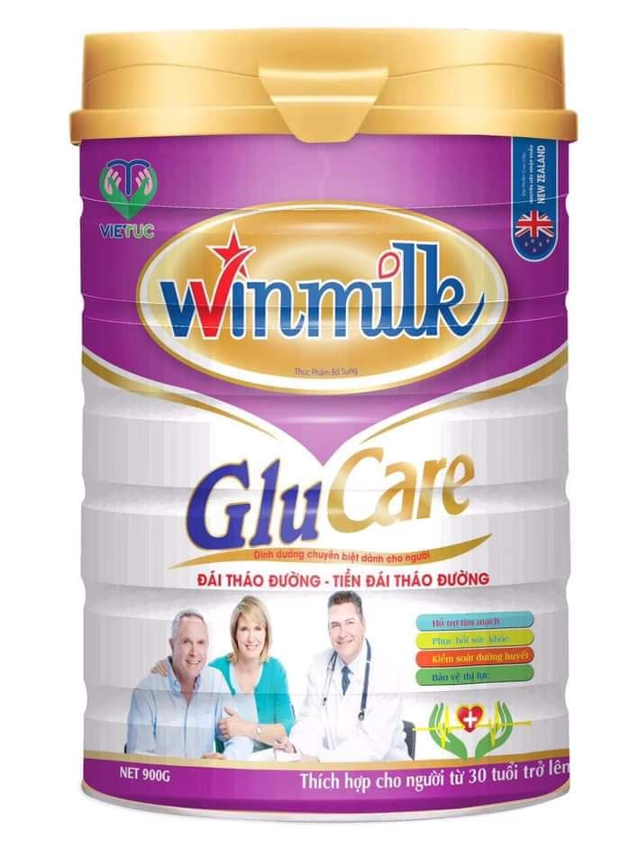 Sữa cho người tiểu đường và tiền tiểu đường Winmilk Glucare 900g thích hợp cho người từ 30 tuổi trở lên.