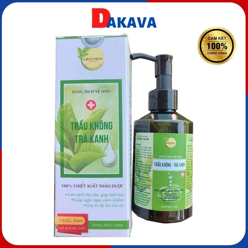 Dung dịch vệ sinh phụ nữ trầu không trà xanh khử mùi hôi greenbon dakava ddvs01