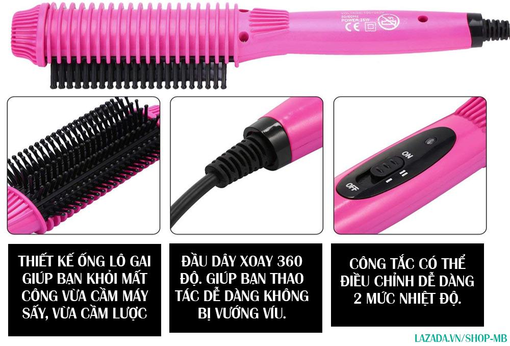 Lược điện chải uốn tạo kiểu tóc đa năng nova nhc-8810