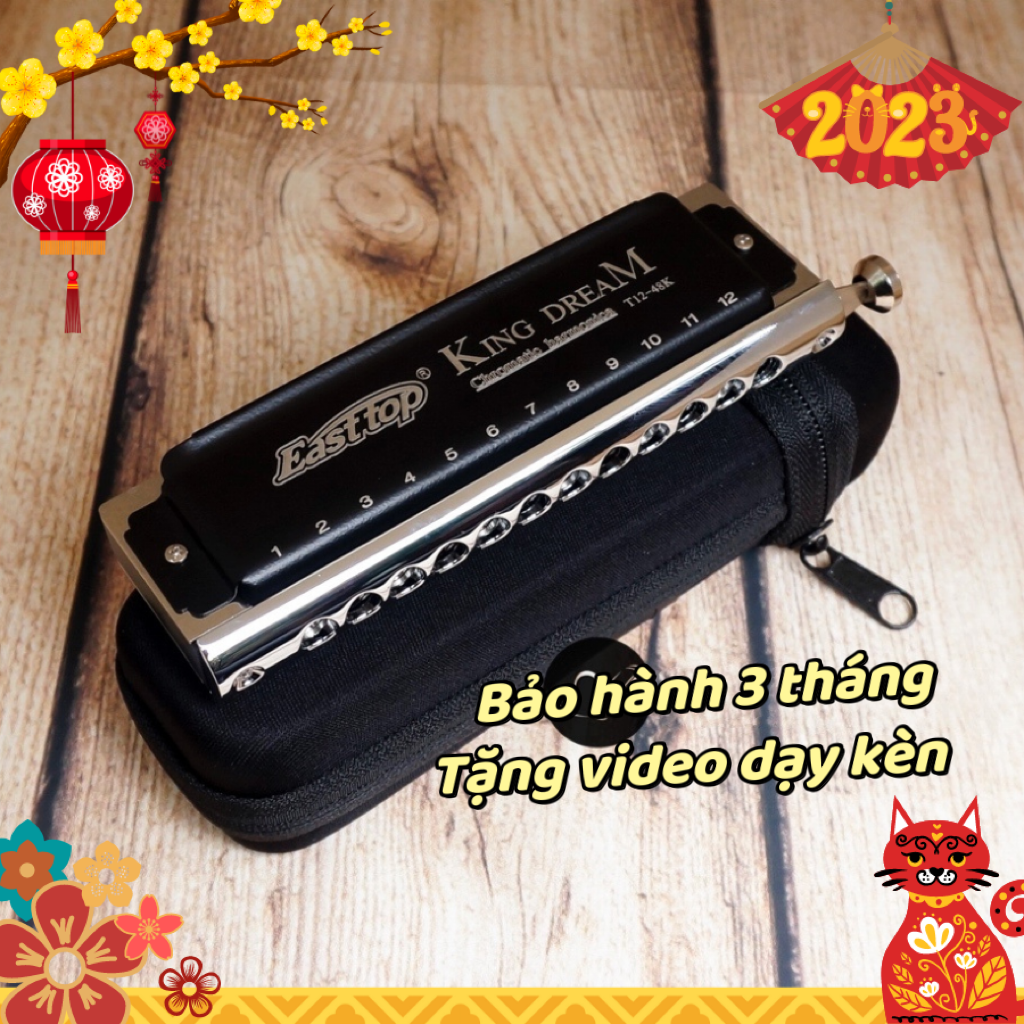Kèn harmonica easttop chromatic king dream t12-48k