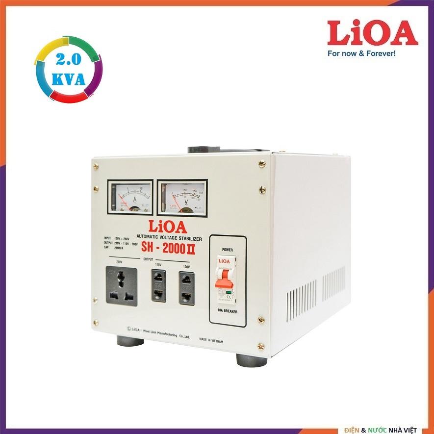 Ổn áp lioa sh-2000 ii công suất 2,0kva điện áp vào 150v - 250v - 100% dây đồng nguyên chất