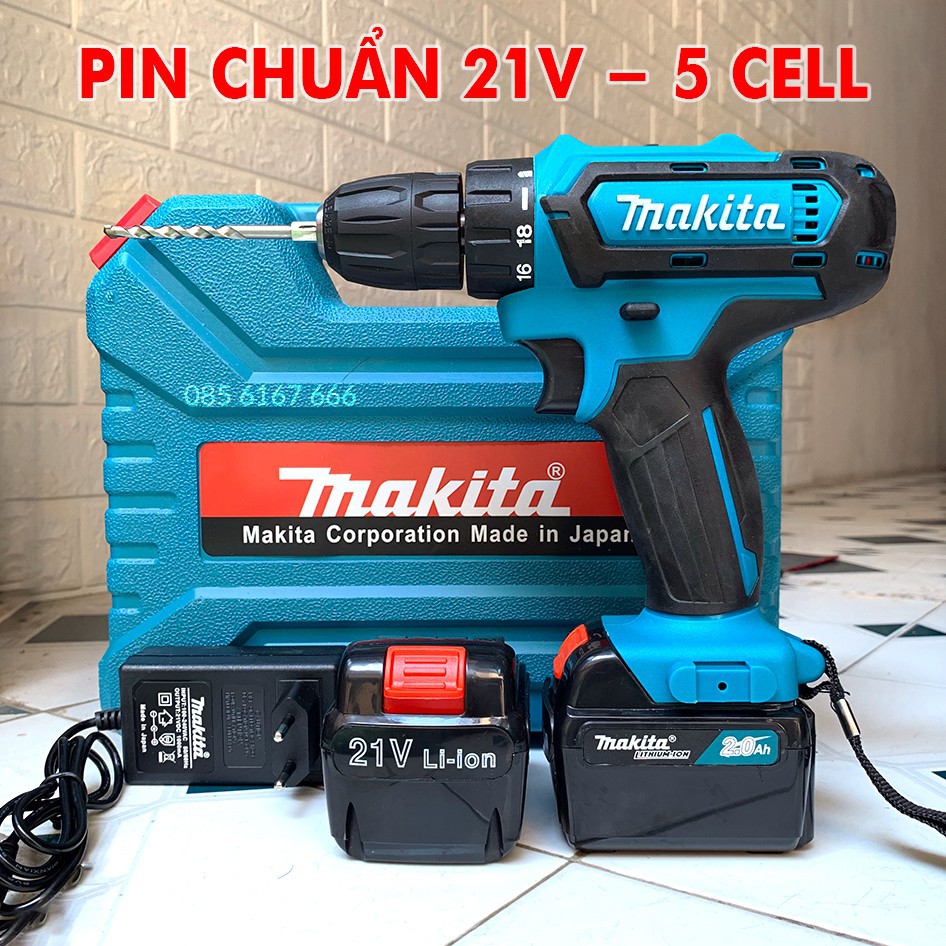 Máy khoan pin 21v khoan bắt vít tặng 1 mũi khoan pin vuông 100 đồng máy bắt vít 21v