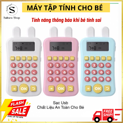[TẶNG SÁCH TOÁN HỌC MÀ CHƠI Ở HÌNH CUỐI] Đồ Chơi Máy Tính Trẻ Em,  Máy Tập Luyện Máy Học Tập Thông Minh Cho Trẻ Em Máy Luyện Tập Các Phép Tính Cộng, Trừ, Nhân Chia Cho Trẻ Làm Quen Với Các Phép Tính Cơ Bản