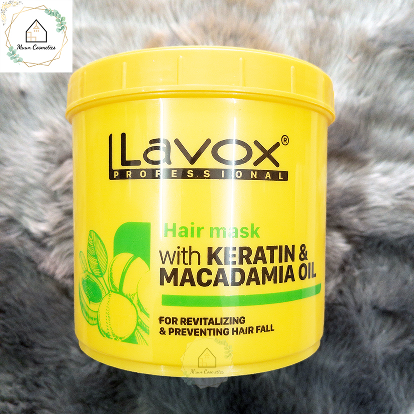Kem hấp dầu ủ tóc ngừa rụng tóc lavox keratin & macadamia oil 1000ml