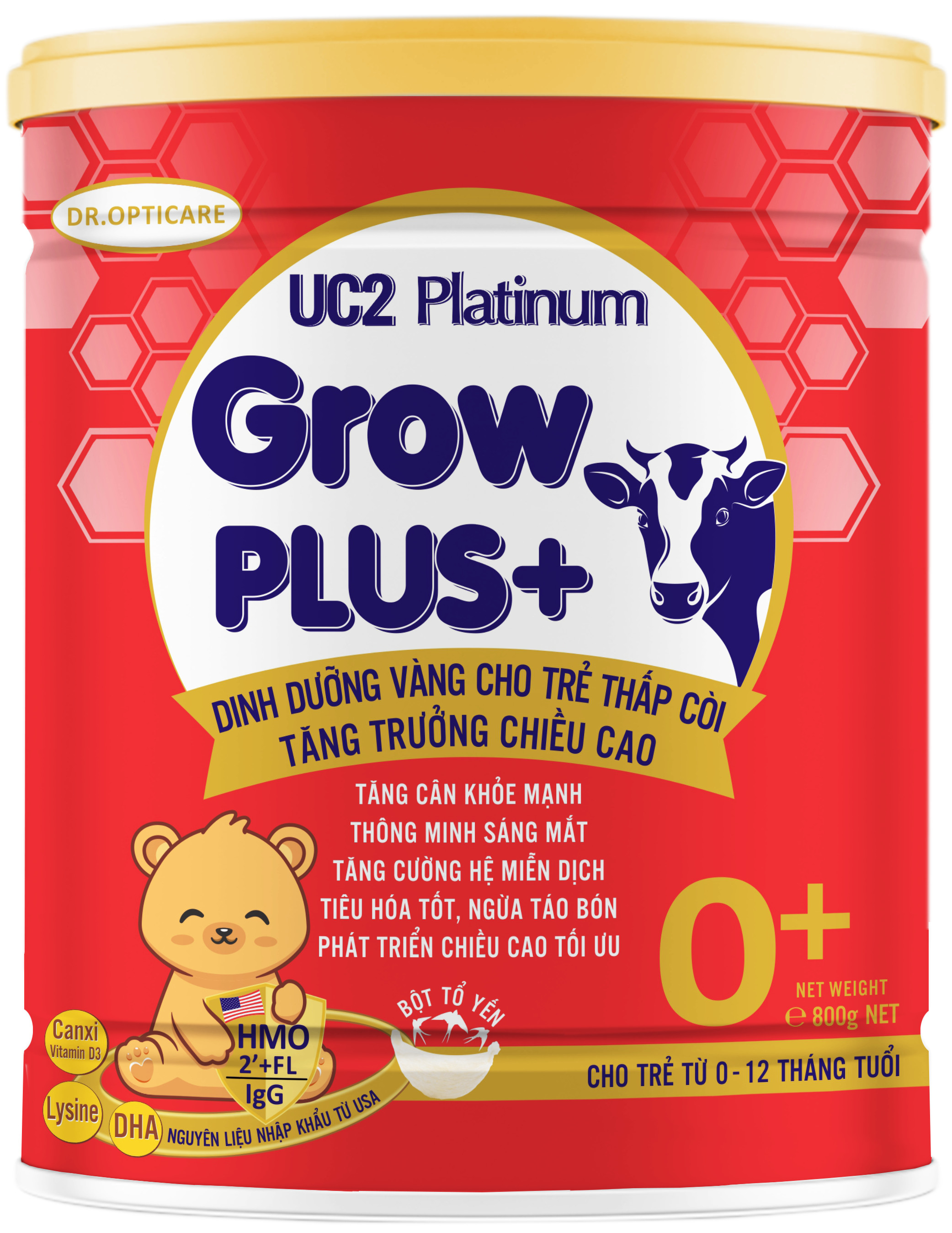 Sữa bột uc2 grow plus 0+ lon 800g